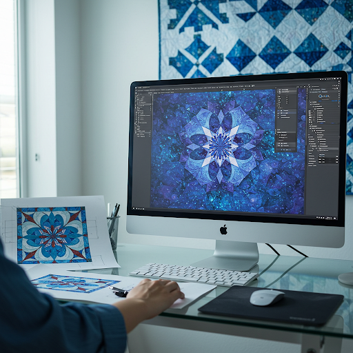 Blue quilts